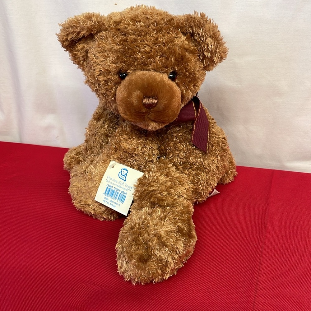 Princess Soft Toys Lewis Teddy Bear Brown 15”  Plush Stuffed Animal - Picture 5 of 5
